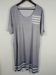 Casual Colorblock Stripe Print Round Neck Dress