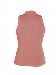Solid Tank Top Zipper Crew Neck Sleeveless Top Women's Clothing