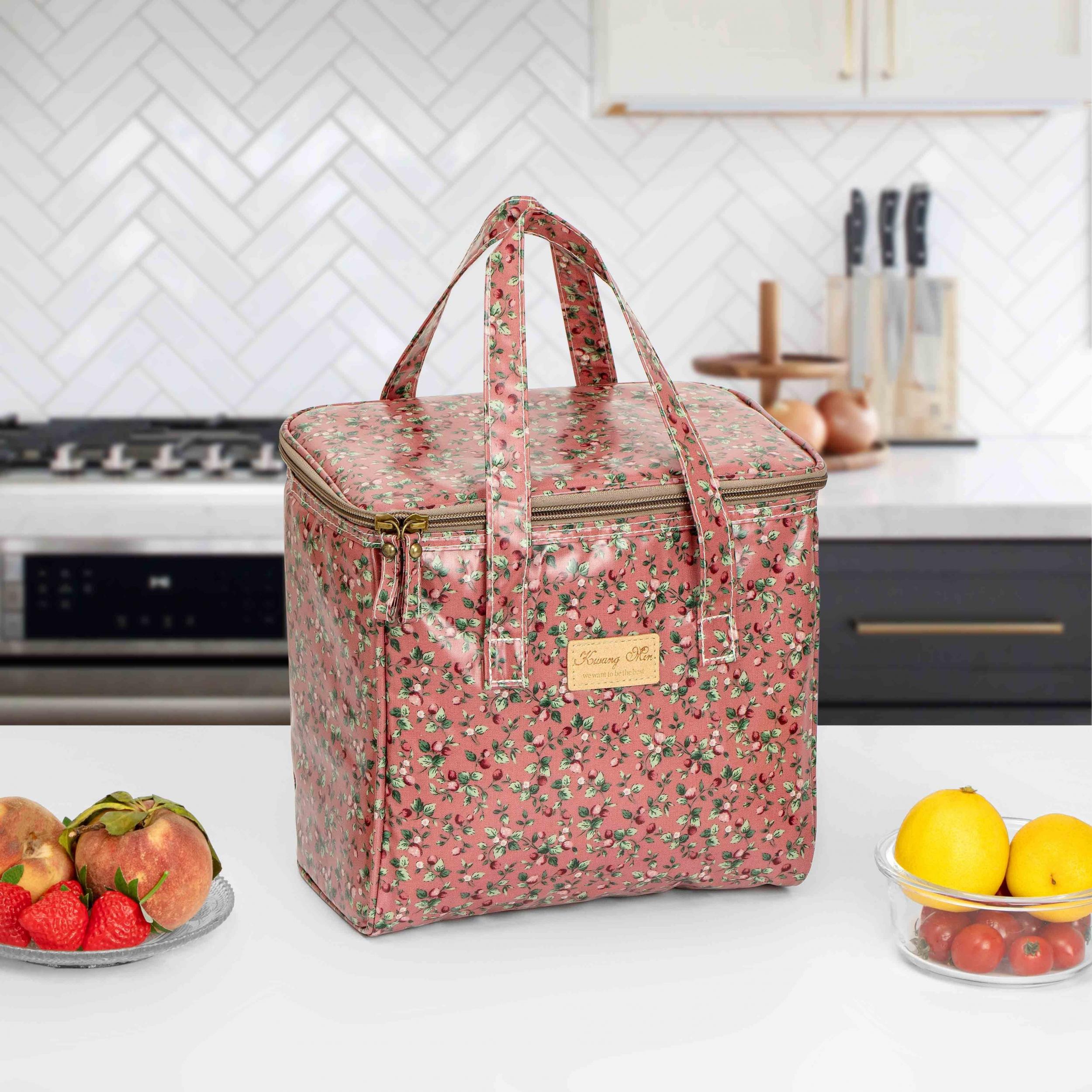Floral Insulated Bag Large Capacity Cooler Bag