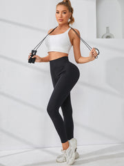 High Waist Ribbed Yoga Pants Workout Leggings Women's Activewear