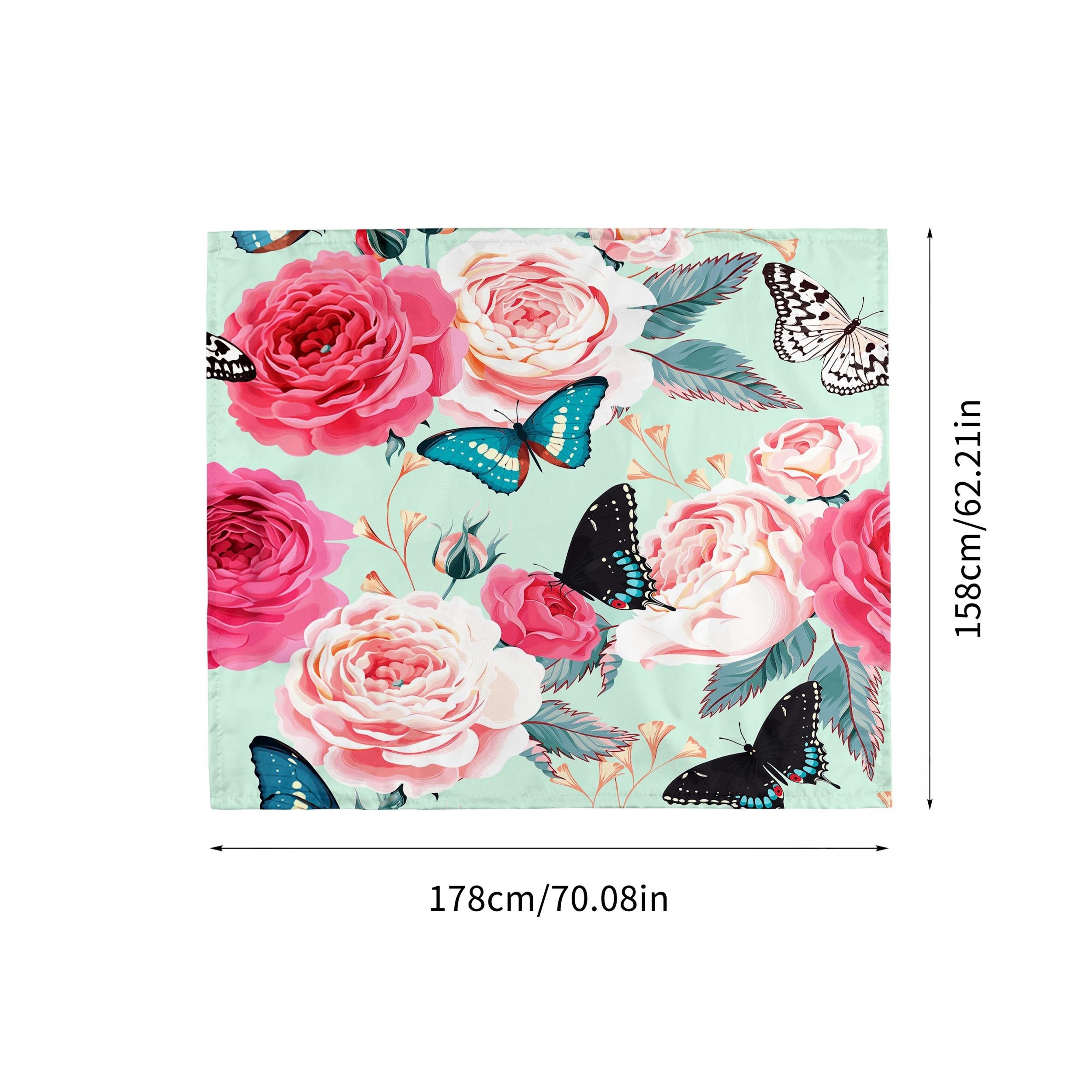Flowers And Birds Print Outdoor Picnic Mat Waterproof Sandproof