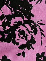 Rose Print Short Sleeve Maxi Dress