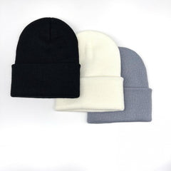 3pcs Winter Beanie Skull Cap Knitted Hat For Men And Women