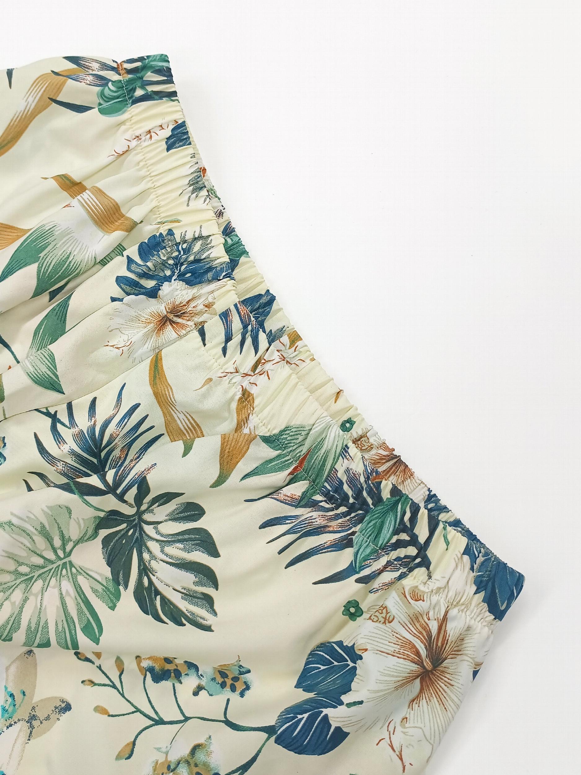 Floral Print Elastic Waist Skirt Casual Skirt For Spring & Summer