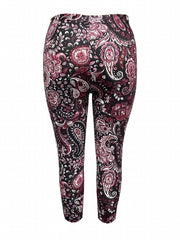 Boho Paisley Print High Rise Leggings