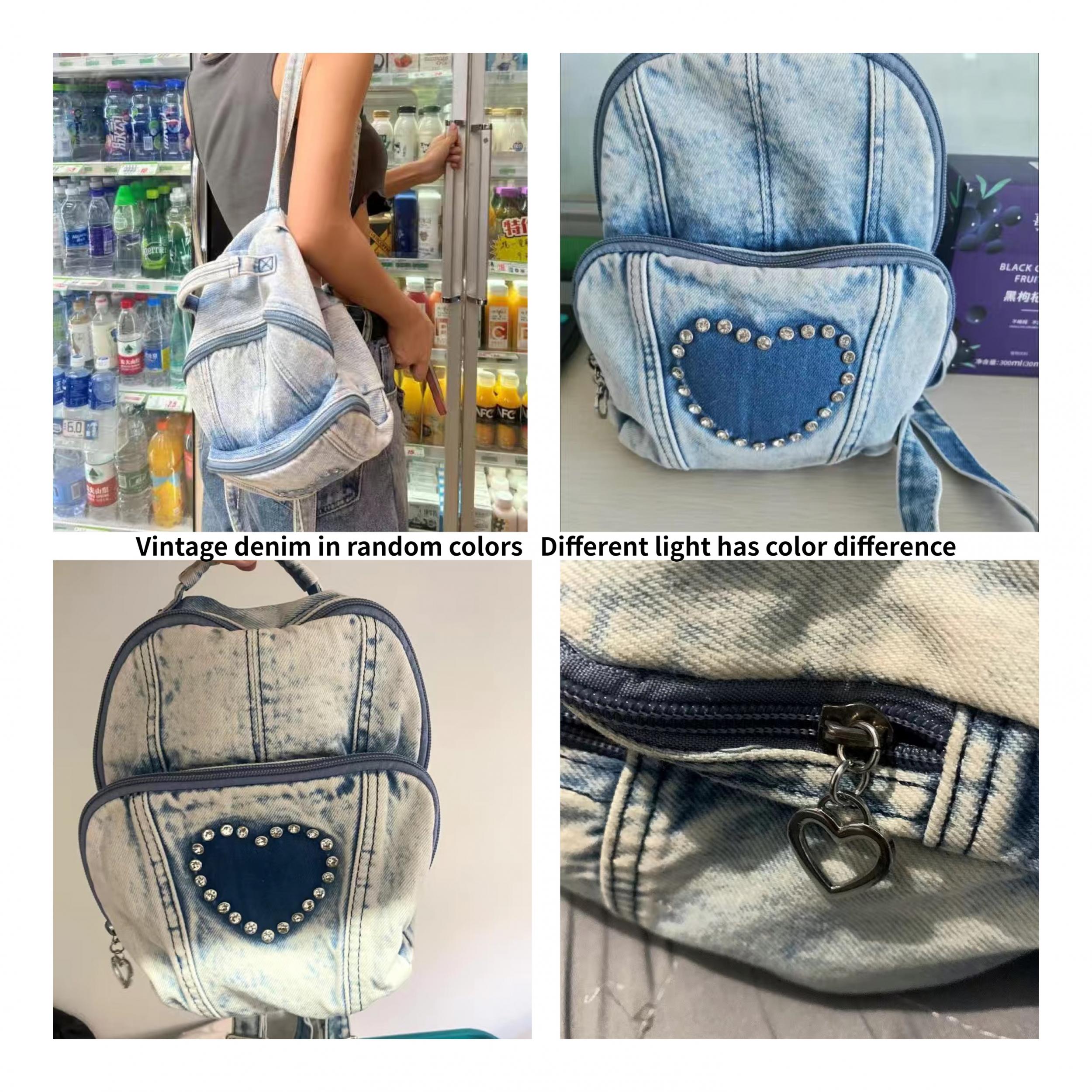Retro Love Rhinestone Women's Backpack