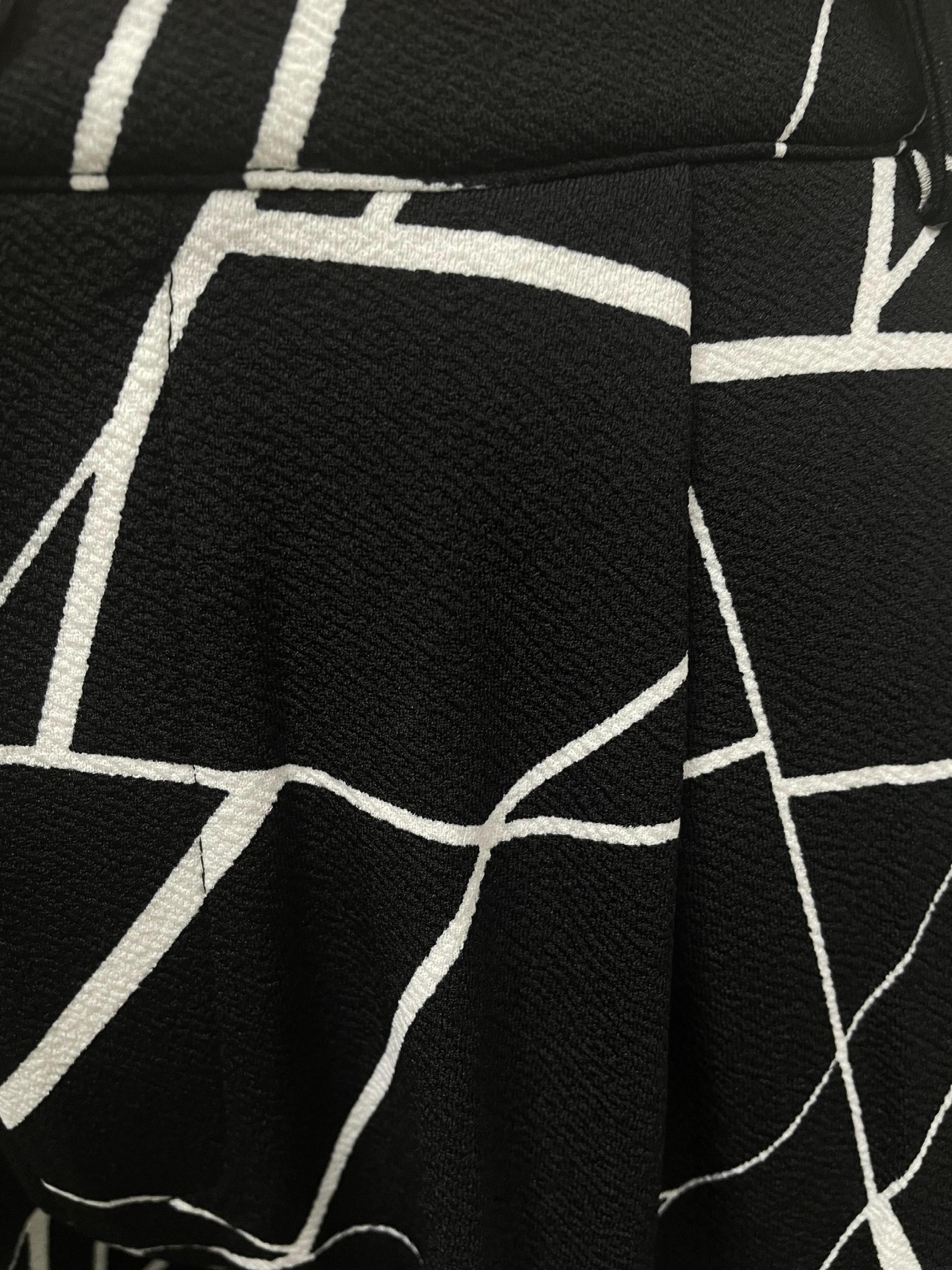 Random Print High Rise Straight Leg Suit Pants