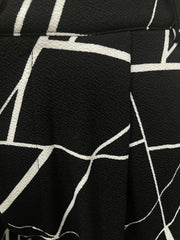 Random Print High Rise Straight Leg Suit Pants