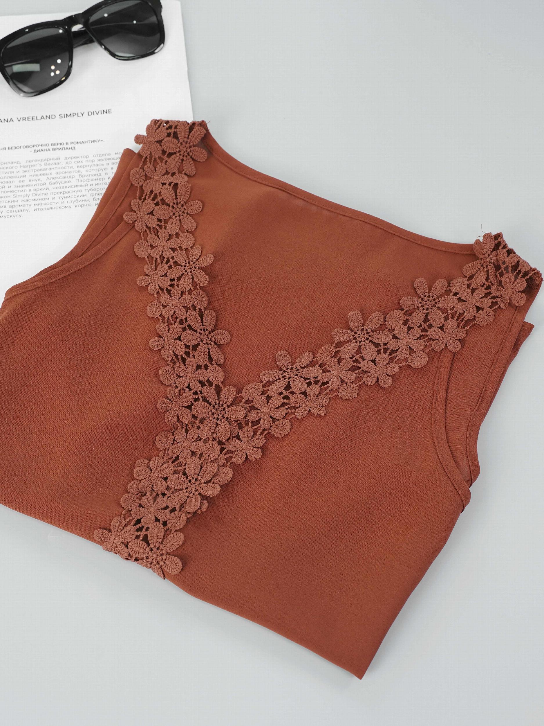Sexy Lace Splicing V Neck Cami Top