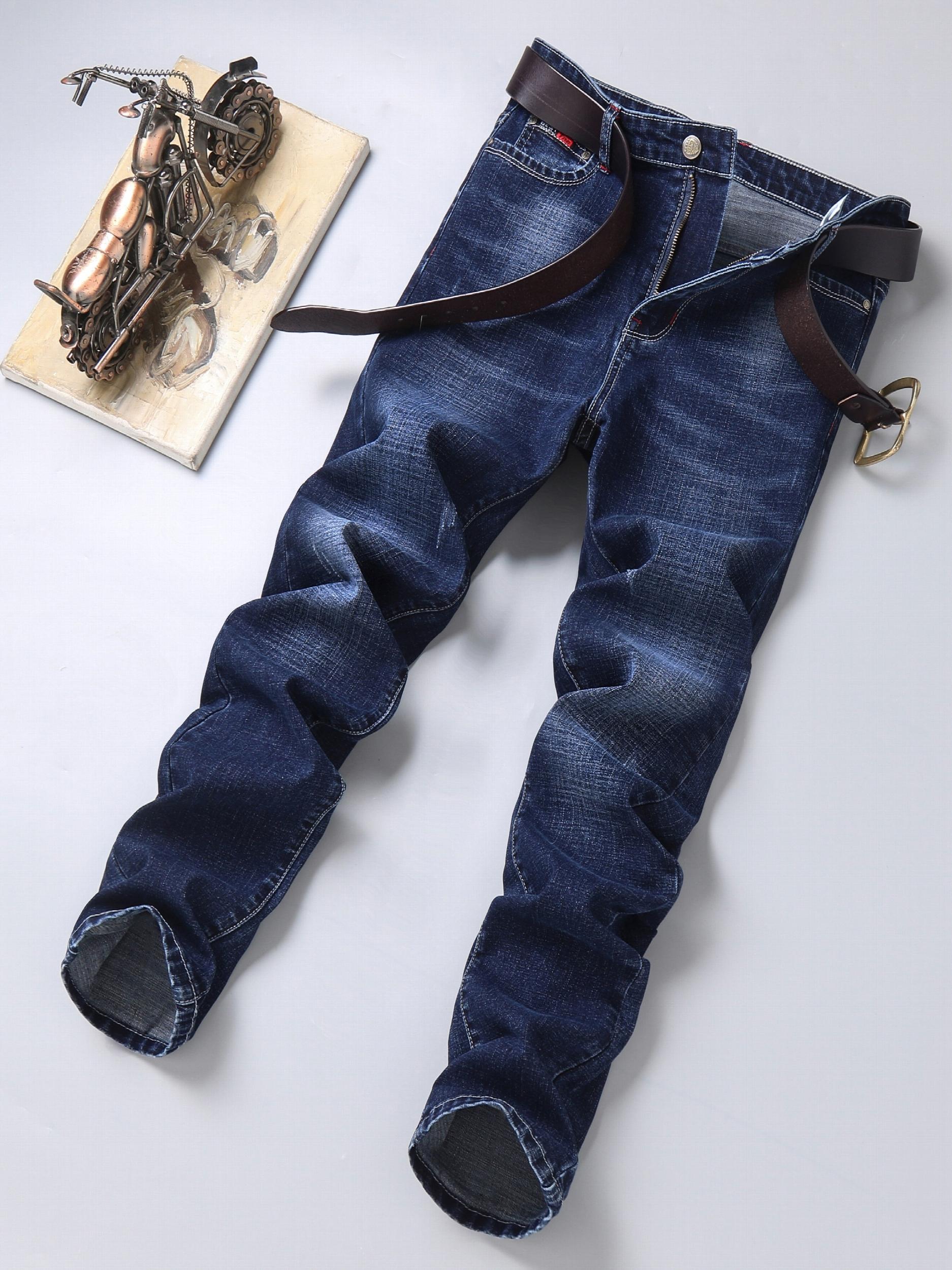 Men's Regular Stretch Denim Pants With Pockets