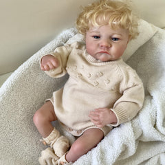 Reborn Doll 18 Inch Handpainted Soft Touch Toy Blond Hair Child Birthday