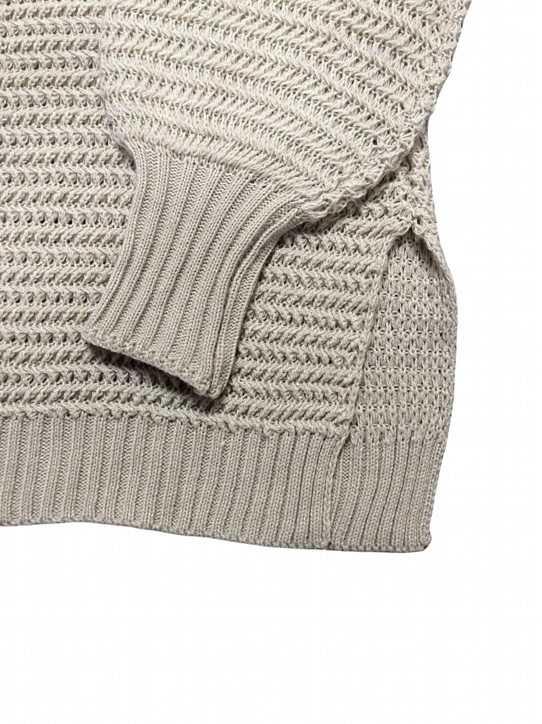V Neck Lace Sleeve Sweater