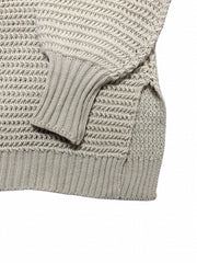 V Neck Lace Sleeve Sweater
