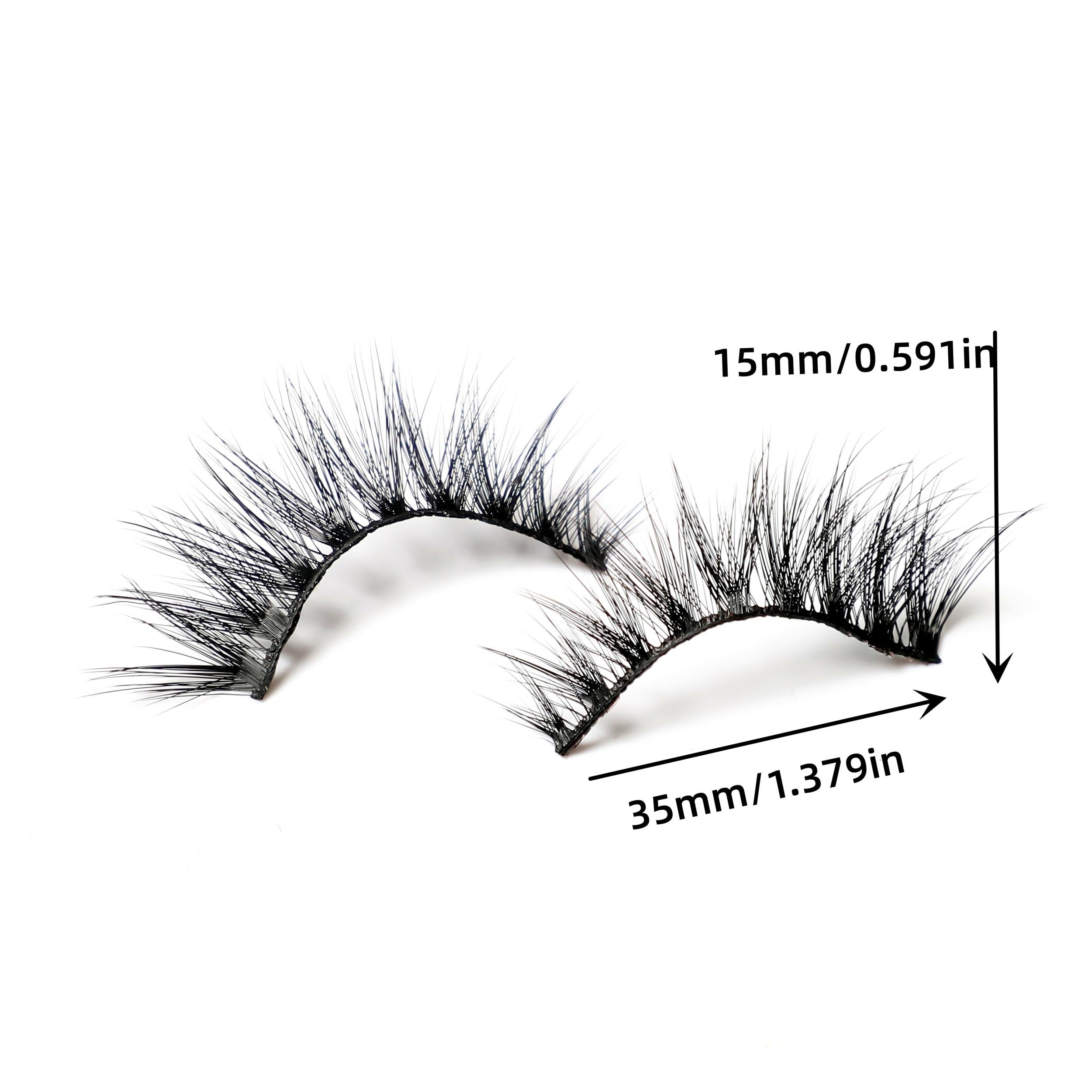 5 Pairs 3D Curling Realistic Slender Thick Enlarged False Eyelashes