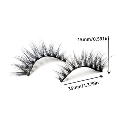 5 Pairs 3D Curling Realistic Slender Thick Enlarged False Eyelashes