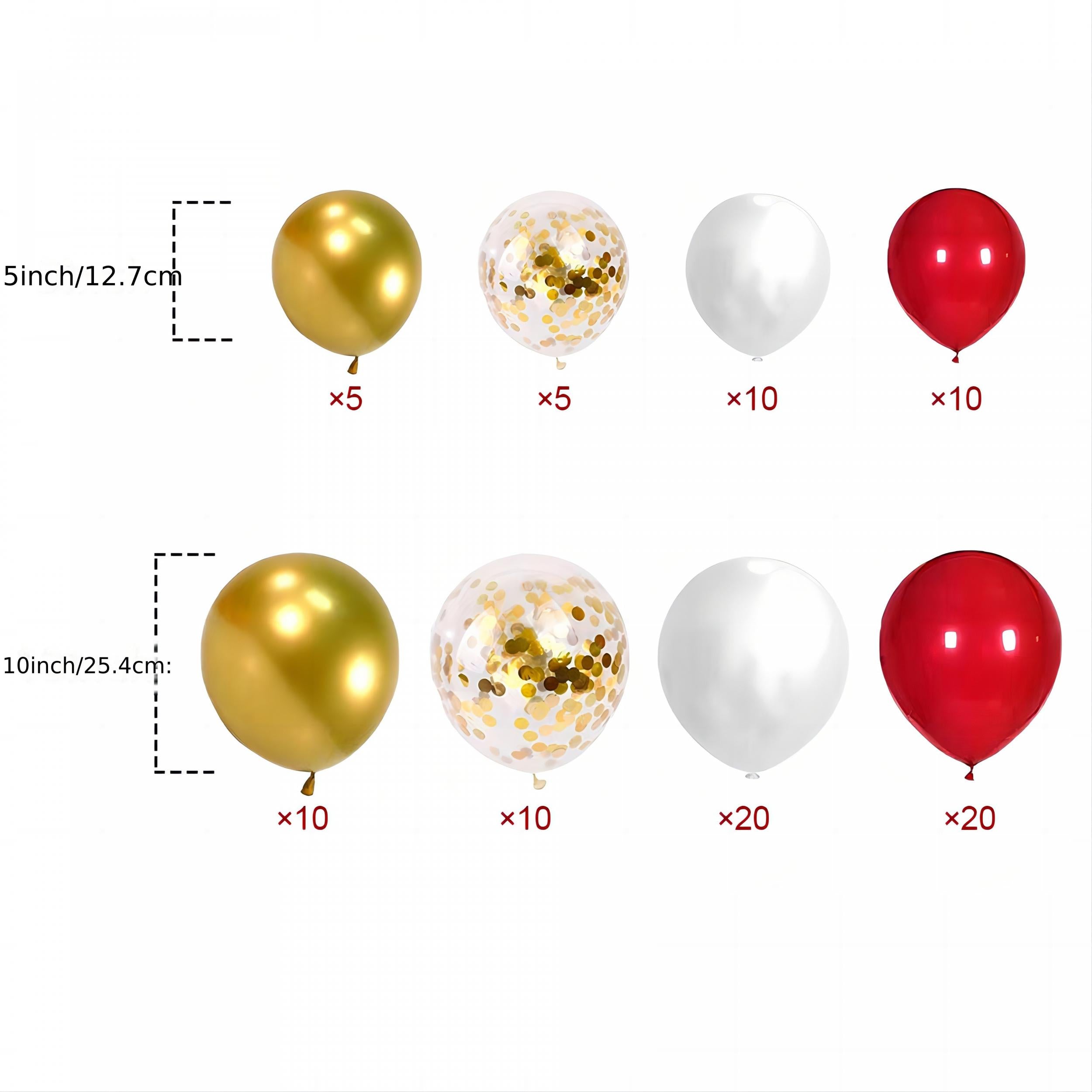 90pcs Red & Golden Balloon Kit for Party Decor