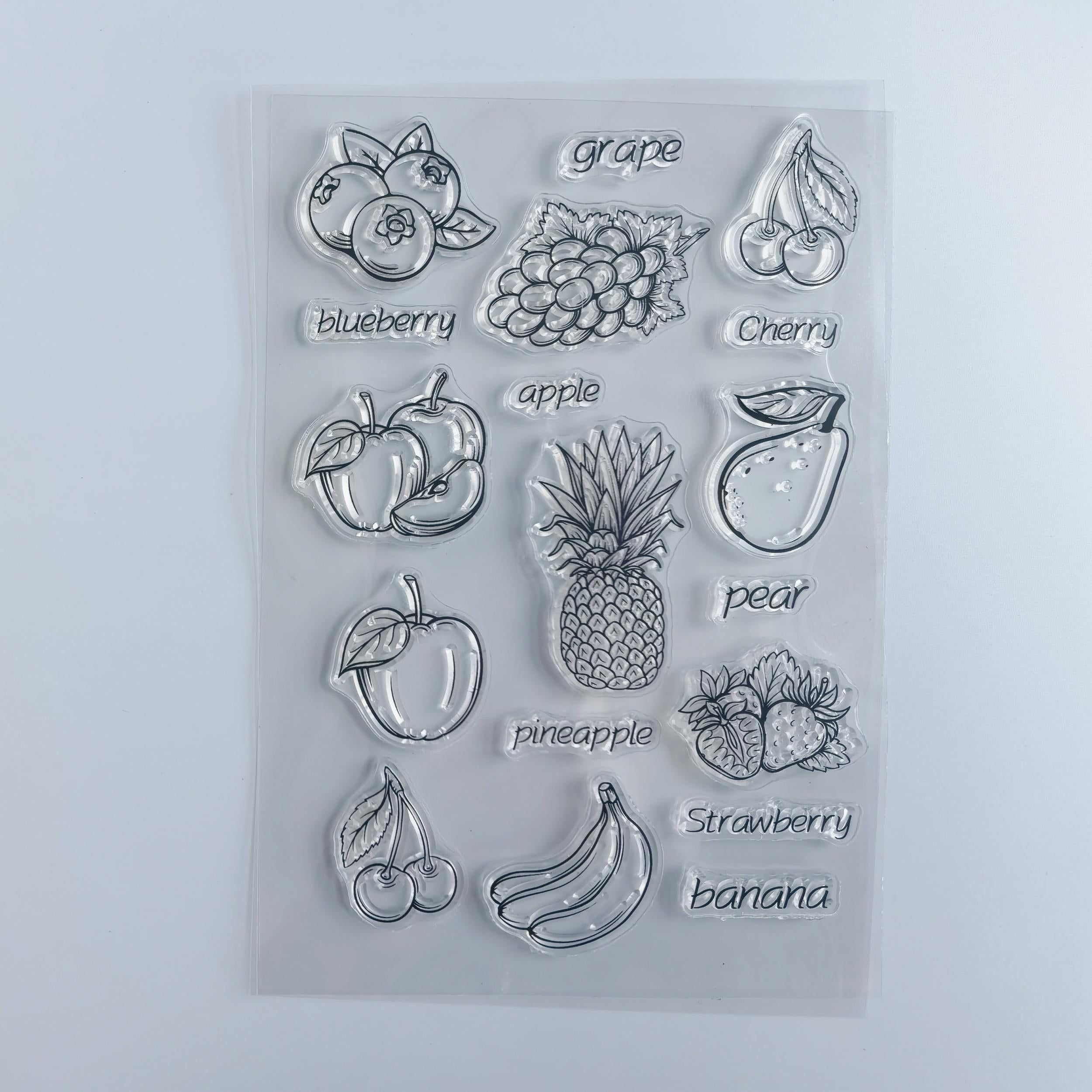 Fruit Hand Account Clear Stamps for Card Making and Scrapbooking