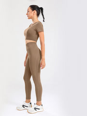 Cross Waist Sports Seamless Tight Pants Yoga Leggings