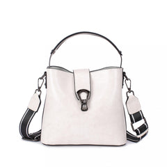 Leather Crossbody Bag Women's Street Handbag Vintage Bucket Purse