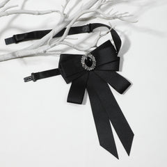 Vintage Crystal Bow Tie Women Dress Shirt Accessory for Party Prom