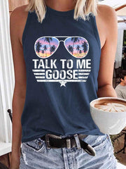 Crew Neck Tank Top Sleeveless Summer Casual Shirt