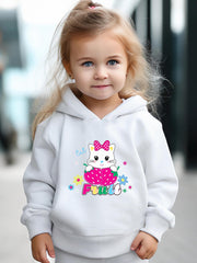 Sweet Kitty Print 2pcs Girls Outfits For Sports Spring Fall Outdoor Gift