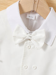 Boys Baptism Dress Little Gentleman Outfit 3pcs Set