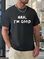 Pattern Print Men's Comfy Sports T-shirt Graphic Tee