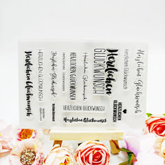 Birthday Seal Stamp DIY Silicone Transparent Gift 16 x 10cm