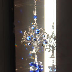 Crystal Evil Eye Suncatcher for Home Protection