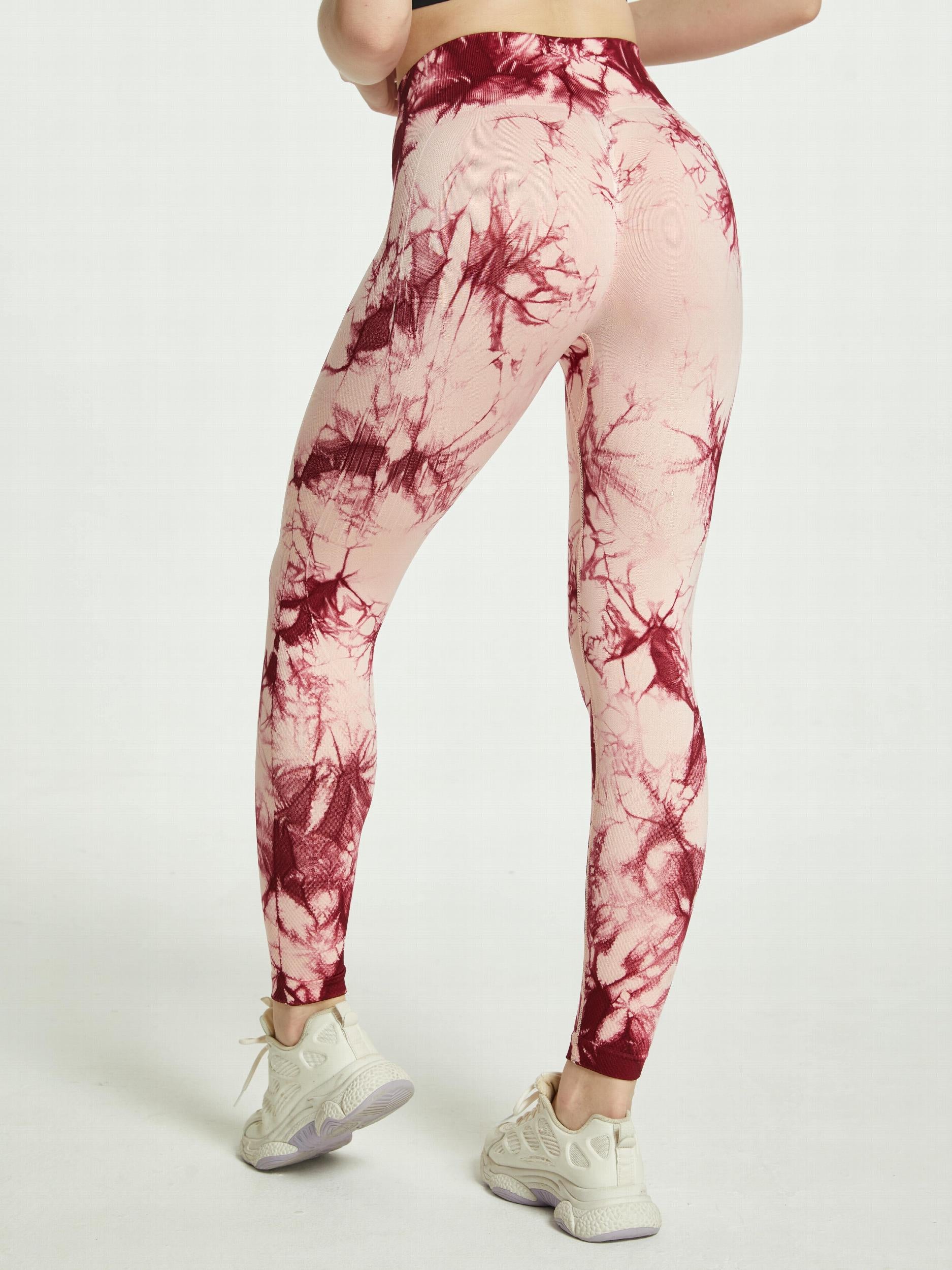 Tie Dye Fitness High Strech Sports Leggings High Waist Yoga Running Tight Pants
