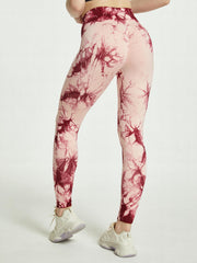 Tie Dye Fitness High Strech Sports Leggings High Waist Yoga Running Tight Pants