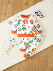 Baby Boy Cartoon Pajama Set Long Sleeve Top Pants Loungewear 2pcs