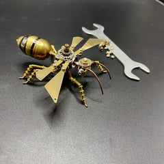 Steam Punk Mechanical Ant 3D Puzzle Golden Metal Insect Model Kit