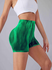 Tie Dye Yoga Sports Shorts High Waist Workout Biker