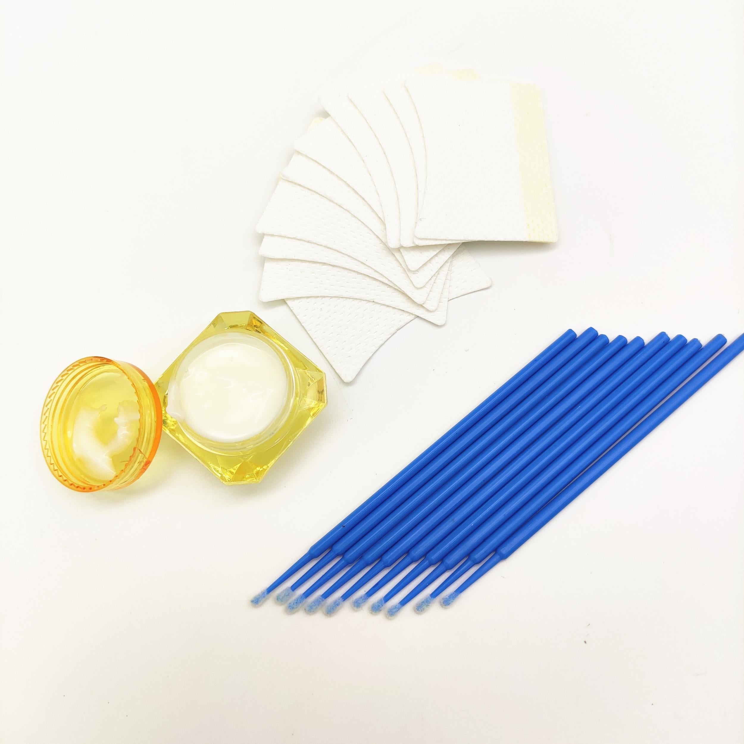 Eyelash Extension Remover Kit - Gentle Cream, Eye Pads, Micro Brushes