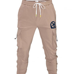Men's Flower Print Cargo Pants with Pockets