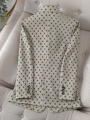 Button Front Blazer Casual Lapel Long Sleeve Women's Clothing