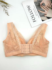 Wireless Lace Push Up Bra - Comfortable & Breathable