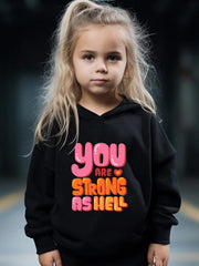 Strong As Hell Hooded Sweatshirt Girls Comfy Hoodies Pullover & Sweatpants