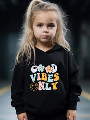 Letter & Flower Print Girls Outfits for Sports Spring Fall