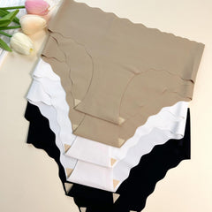 6pcs Scallop Trim Seamless Briefs Intimates Panties