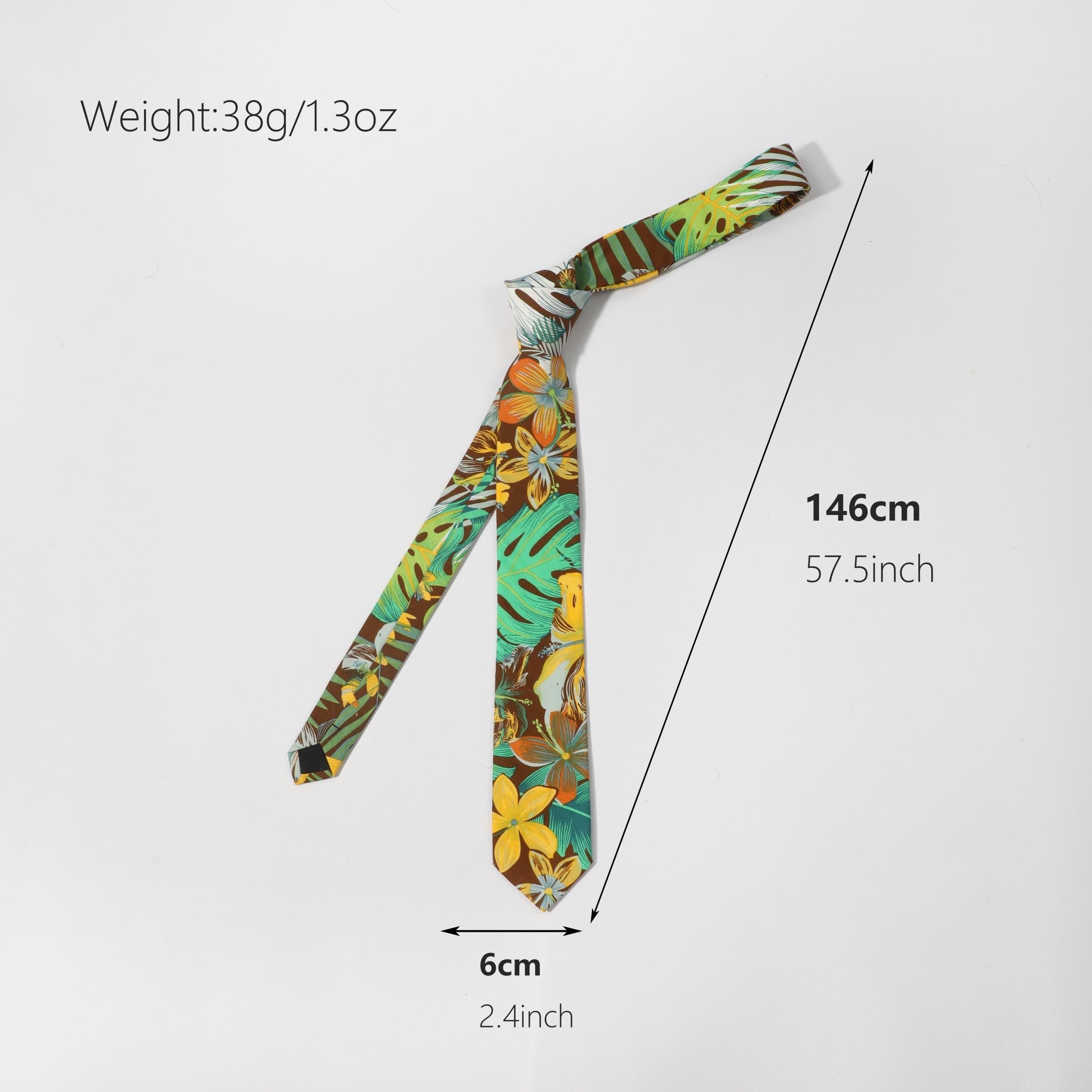 Summer College Style Funky Casual Cotton Floral Print Tie