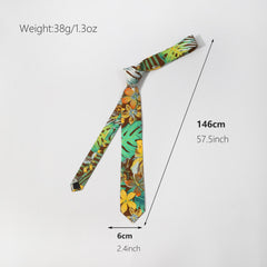 Summer College Style Funky Casual Cotton Floral Print Tie
