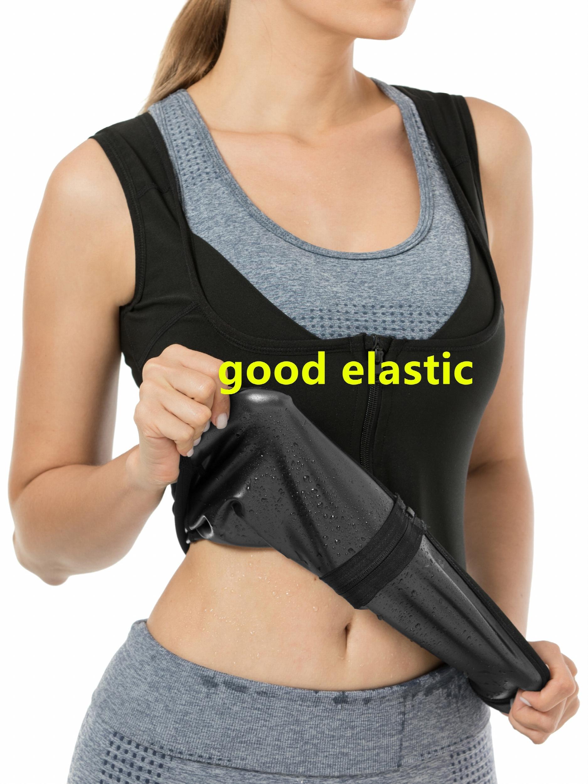 Polymer Sauna Vest Sweat Tank Top Shirt Zipper