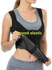 Polymer Sauna Vest Sweat Tank Top Shirt Zipper