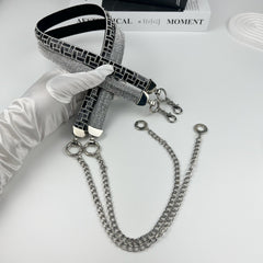 Adjustable Rhinestone Belt Chain Tassel Waistband for Women