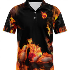 Men's Casual Bowling Sports Short Sleeve Shirt Bowling Jersey