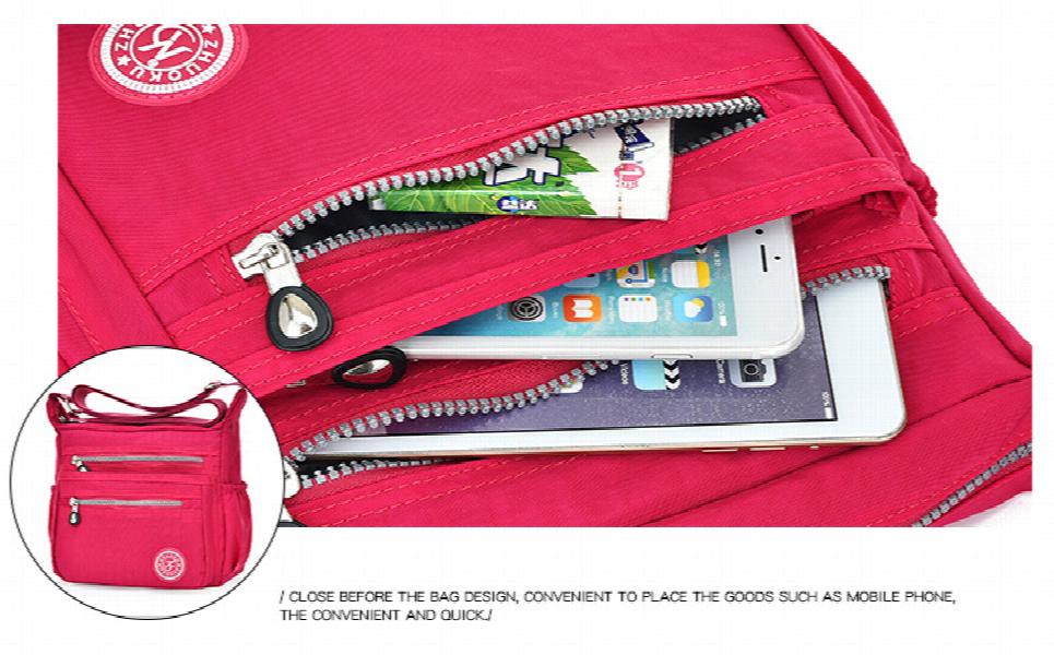 Nylon Women Messenger Bags Casual Vintage Ladies Crossbody Bags Waterproof