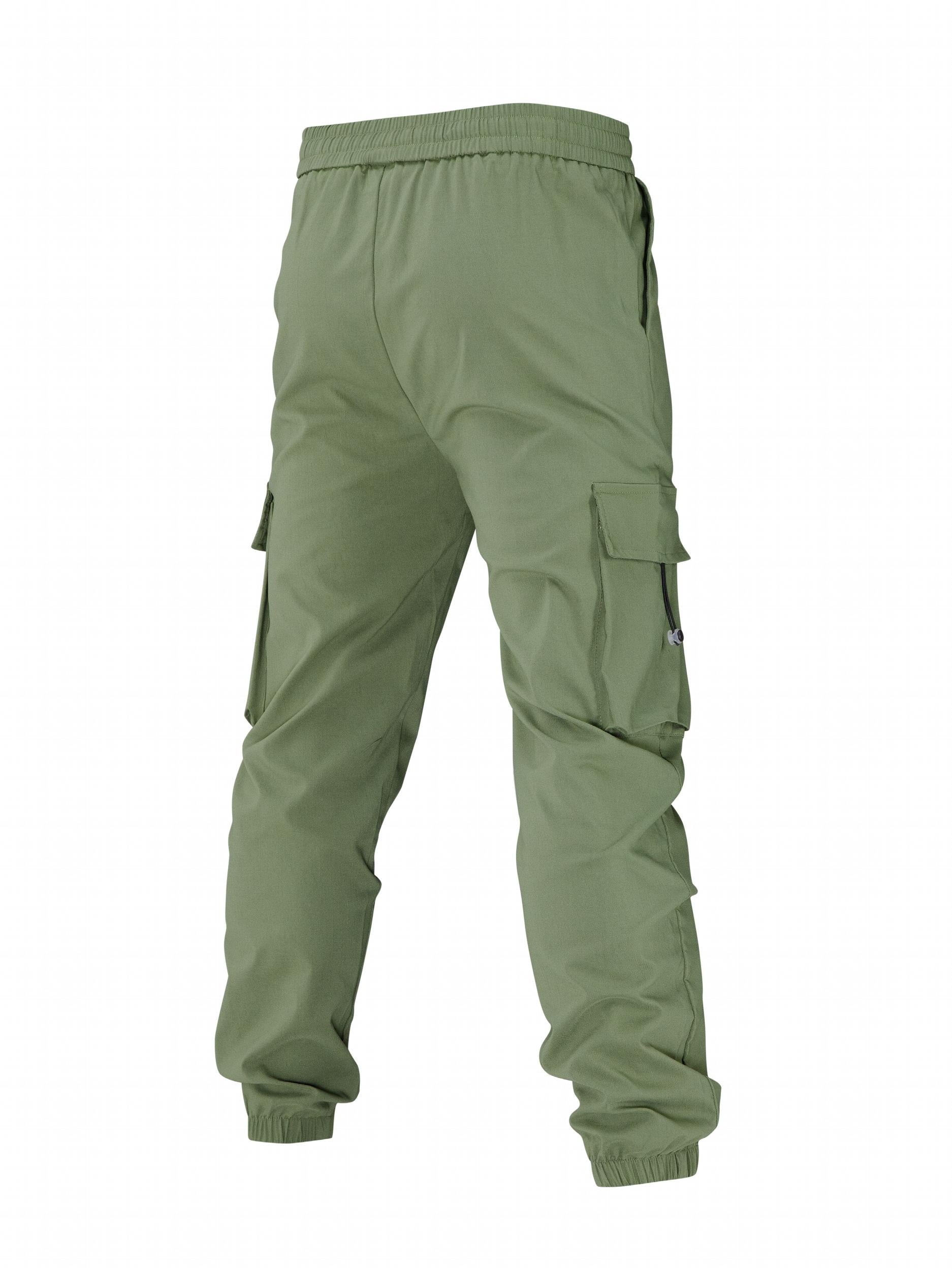 Dragon Print Cargo Pants Men Casual Drawstring Joggers Summer Autumn